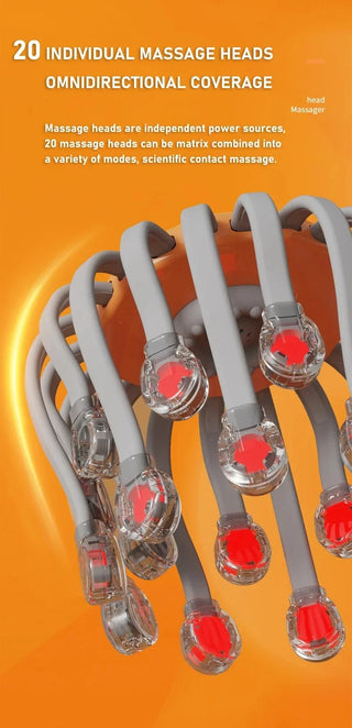 Orange Scalp Head Massager
