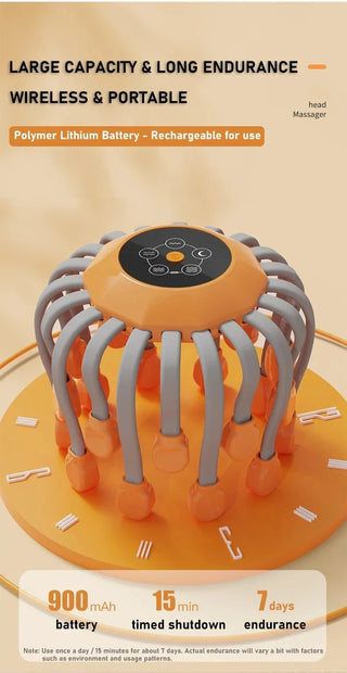 Orange Scalp Head Massager