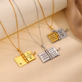 Engravable Heart Necklace – Personalized Titanium Steel Family Gift (Mom, Love, Daughter)