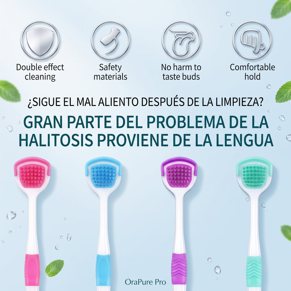 Tongue Scraper for Fresh Breath – Stainless Steel Tongue Cleaner & Oral Hygiene Tool Electric toothbrush (o también Power toothbrush