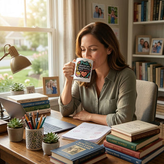 Taza personalizada para profesores / maestras taza Blanca Brillante de Cerámica Regalos originales para profesores330 ml y 440 ml