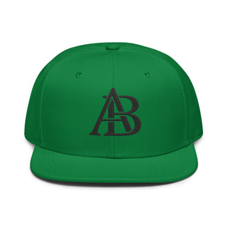 Kelly Green flat brim snapback hat by Albacho – front view